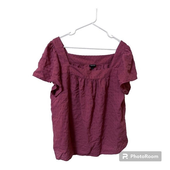 TORRID Clip Jacquard Square Neck Flutter Sleeve Top - Picture 1 of 5